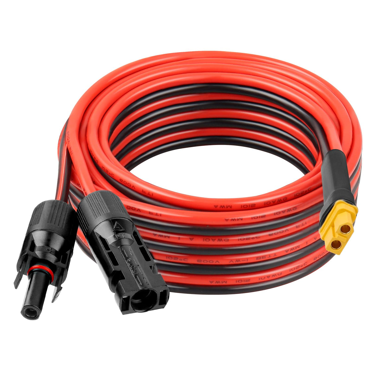 Kimbluth 10AWG XT60 solar extension cable 20ft coil enables high-current off-grid power.
