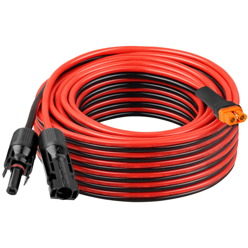 Kimbluth 10AWG XT60i extension cable ready for high-current solar setups
