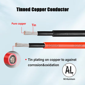 Kimbluth IP68 waterproof solar extension cable for rain, snow, and splash protection.