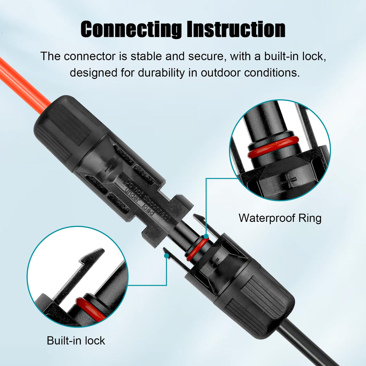Dual XLPE insulation on Kimbluth solar cable providing durability in extreme temperatures.