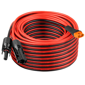 Kimbluth XT60i extension cable with 10AWG 50ft design for efficient solar power transfer.