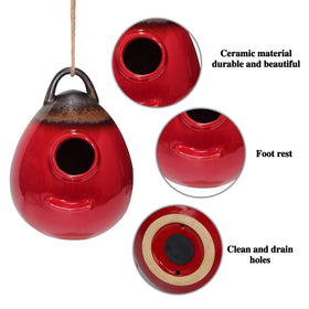 Kimdio Birdhouse garden decor blends with patio while providing shelter for visitors.