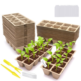 Kimdozee 360 cell seed starter tray front view for easy seedling setup