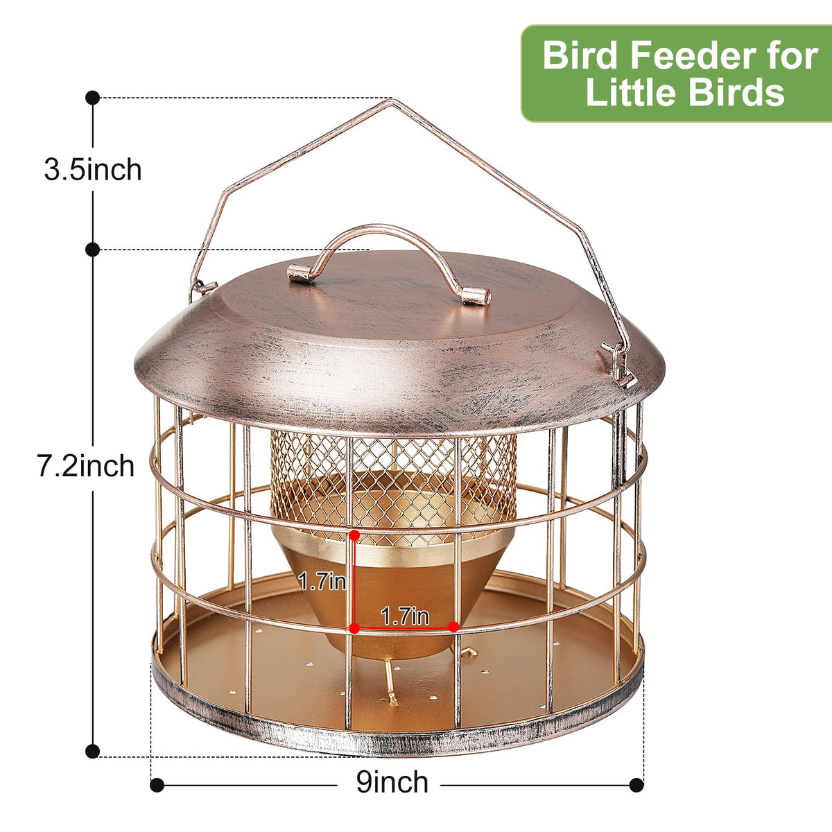 KIMERSE squirrel-proof bird feeder mesh blocks large pests