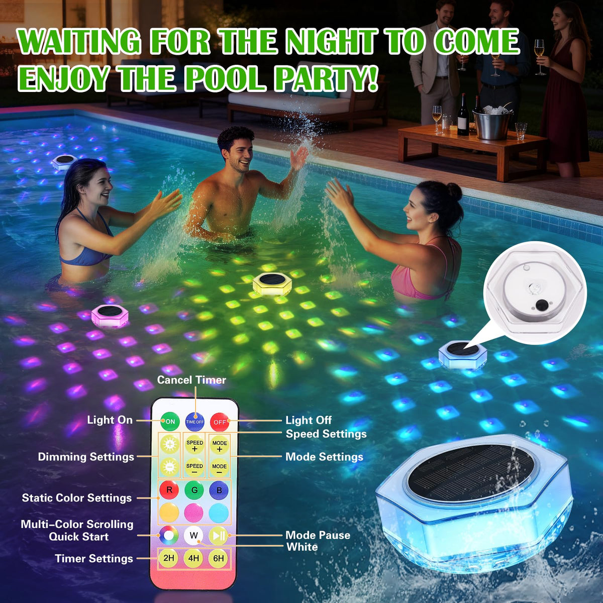 Kimjo aquatic ambience enhances tubs and garden water features.