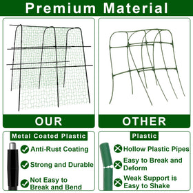 Kimkusia pea trellis arch guides vines upward for easier picking.