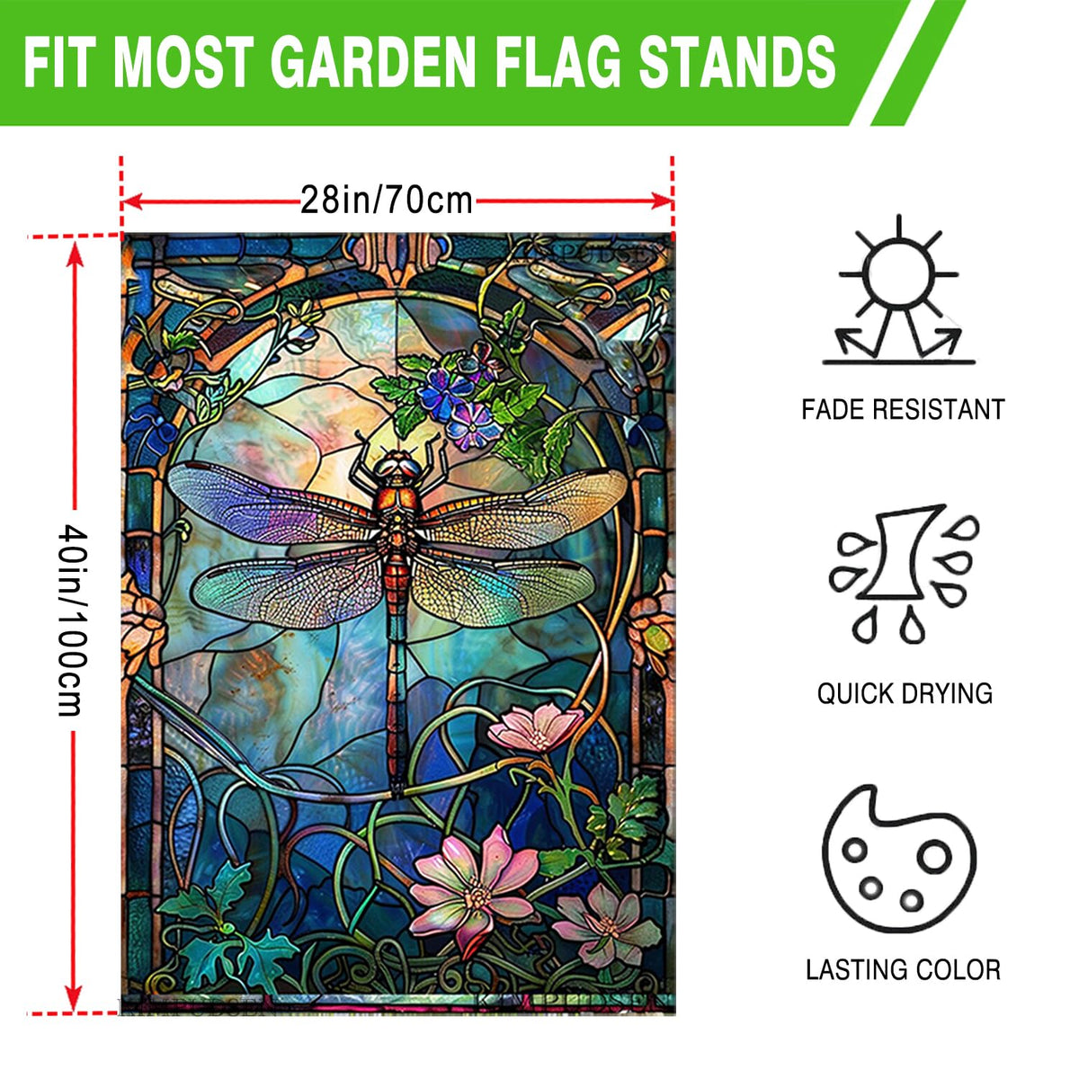 KIMPUDSEN burlap garden flag, weather-resistant material for lasting outdoor displays.