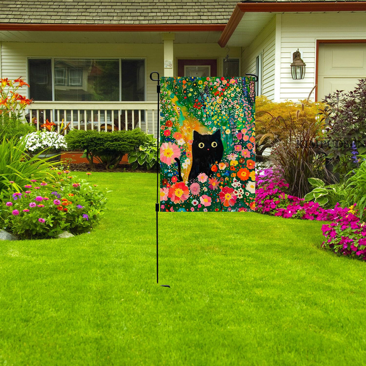 KIMPUDSEN Burlap outdoor flag durable fade resistant material for seasons