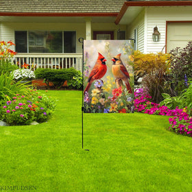 KIMPUDSEN 12x18 flag, fits standard garden stands for quick seasonal decor.