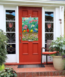KIMPUDSEN flower bird design flag adds seasonal charm to patio and garden
