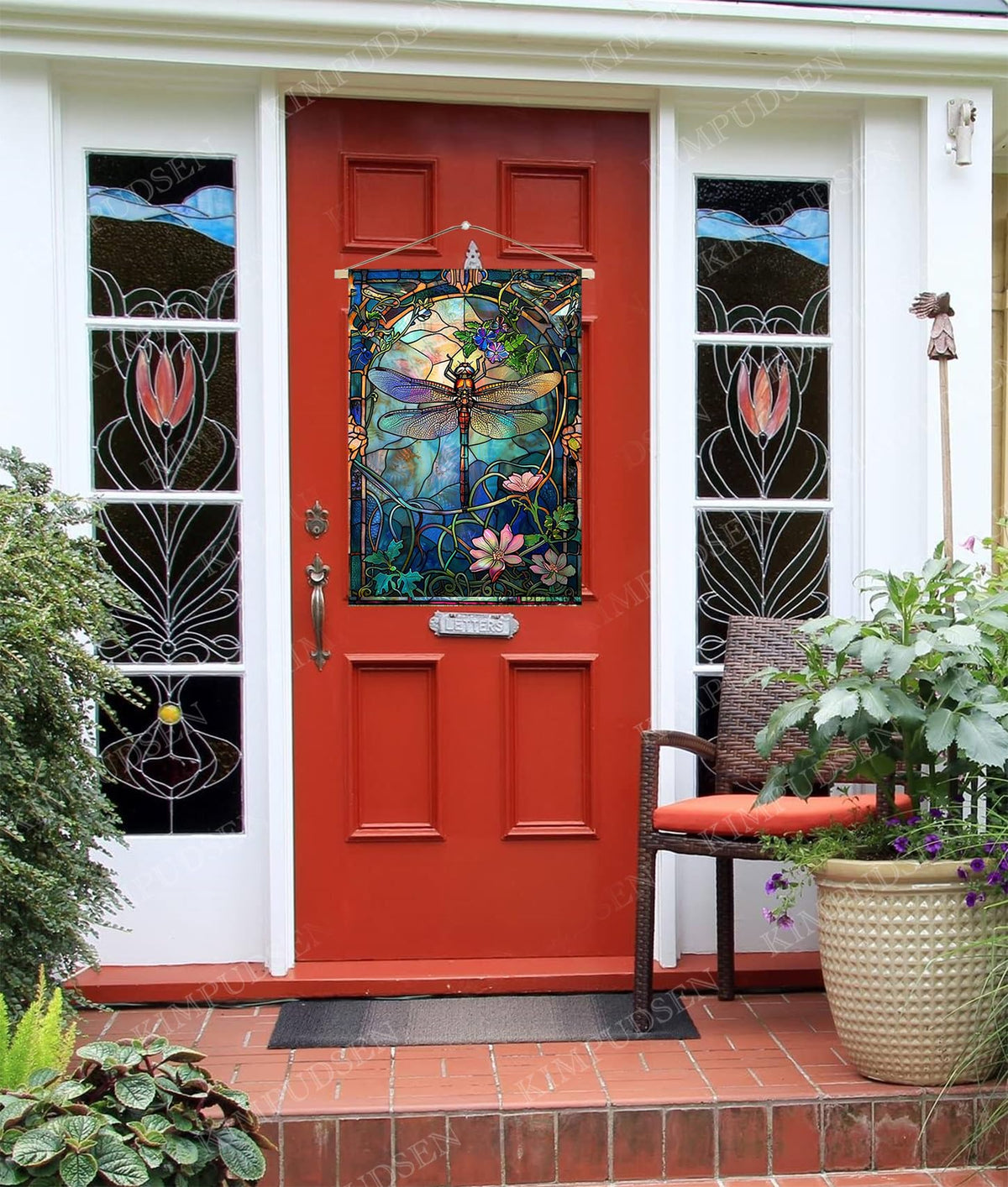 KIMPUDSEN spring-summer yard flag 28x40, ideal for porches and pathways.
