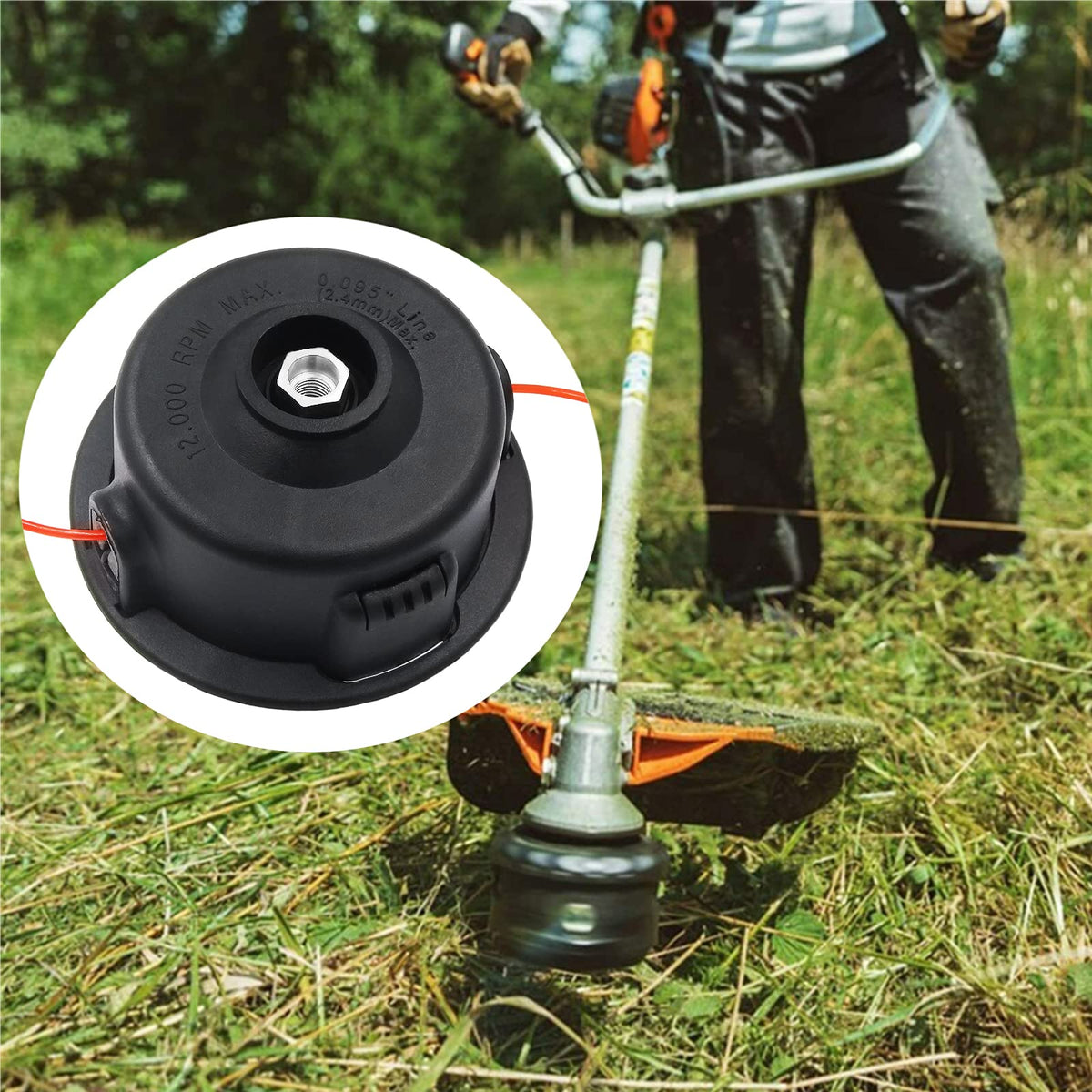 Kimsion Reel Easy head features durable build for long-lasting yard work