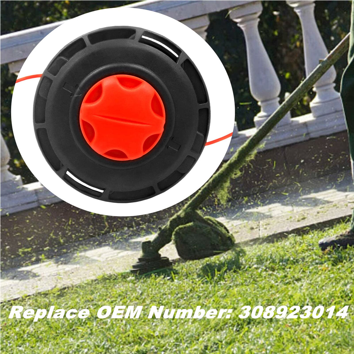 Kimsion Reel Easy head in action trimming dense grass effectively