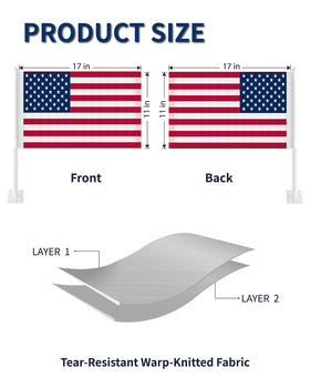 KimSouthD heavy-duty car flag 11x17 double-sided print remains clear from all angles