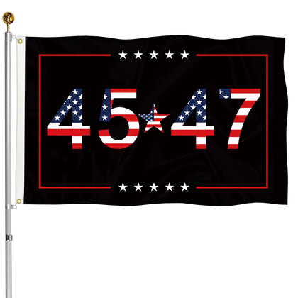 KimSouthD heavy-duty 3-ply flag, double-sided with durable warp-knit fabric for outdoor use.