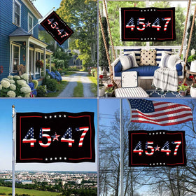 KimSouthD patriotic flag with reliable support and clear readability on vehicles and walls.