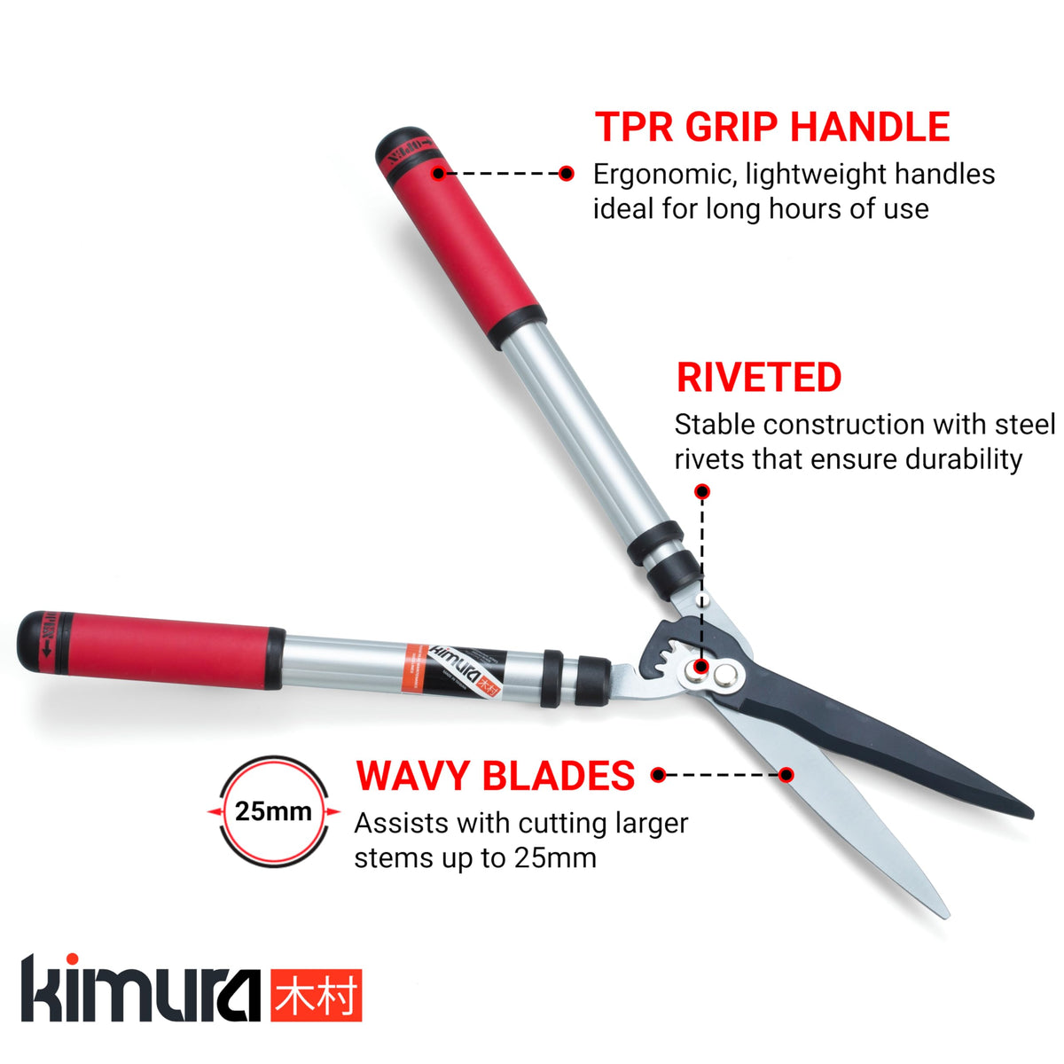 Kimura Pro Japanese SK5 blades provide precise, sharp cuts.