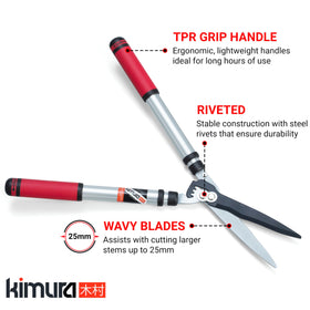 Kimura Pro Japanese SK5 blades provide precise, sharp cuts.