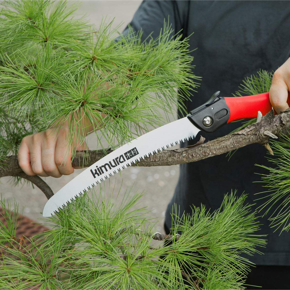 Kimura pruning saw versatile for gardening, woodworking, and outdoor camping.