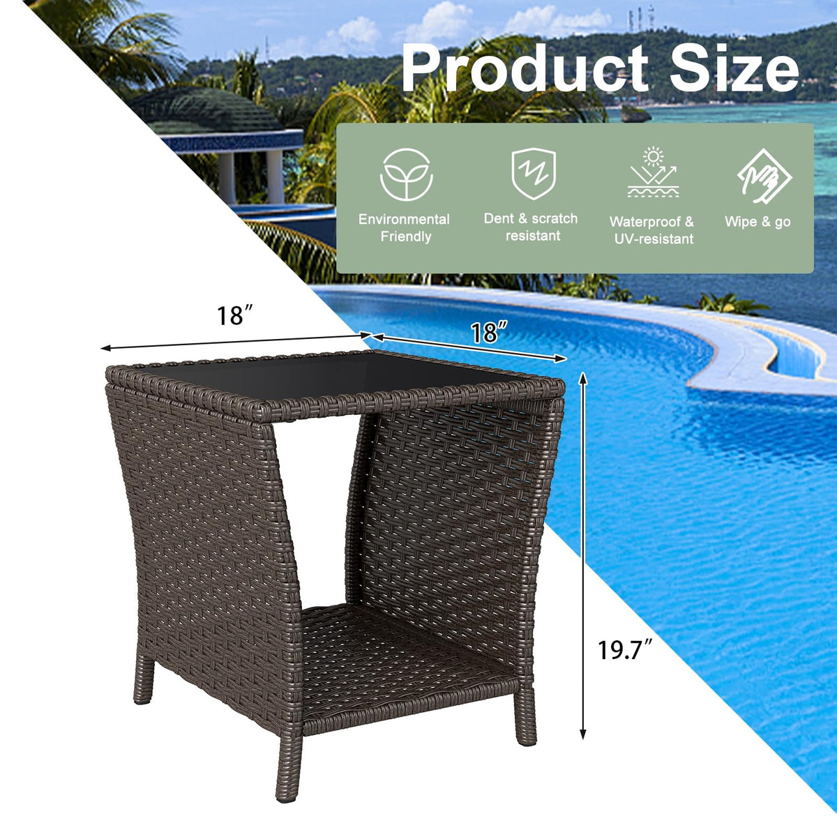 Kinbor table with assembly-included kit for quick setup.