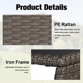Kinbor sturdy iron frame provides stable outdoor support.
