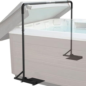 Kinchoix hot tub cover lift in use showing smooth spa cover handling