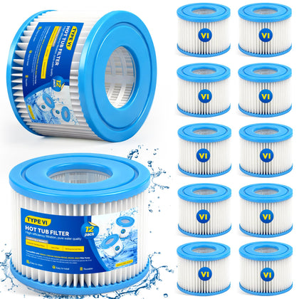 KinClean Type VI filter cartridge pack—durable, reusable filtration for Lay-Z-Spa systems.