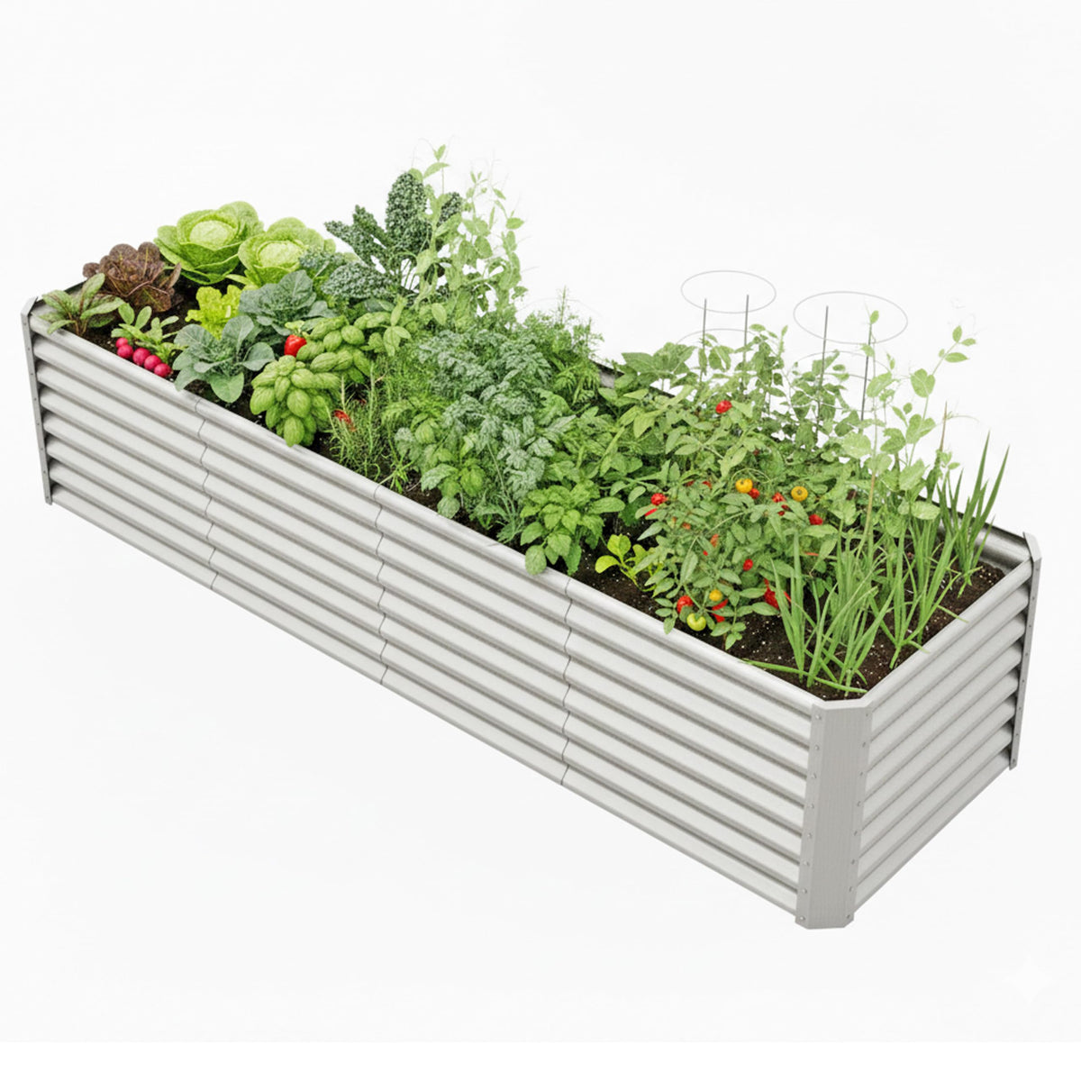 Kinddeer 8x2x2ft raised garden bed kit for spacious vegetable and flower growth.