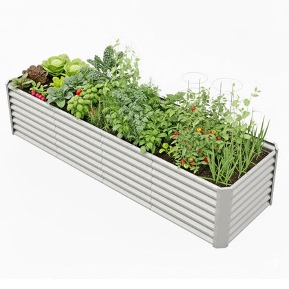 Kinddeer 8x2x2ft raised garden bed kit for spacious vegetable and flower growth.