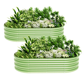 Kinddeer oval raised bed kit suits versatile outdoor planting setups.