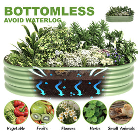 Kinddeer oval bed size 46 by 23.6 inches for vegetables and flowers.