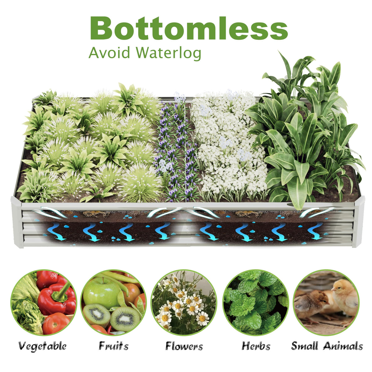 Kinddeer two-pack garden bed with 3-year warranty for long-term use.