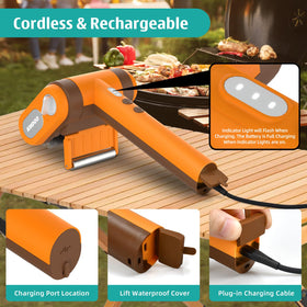 Kindoo rechargeable battery provides extended cleaning sessions.