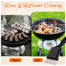 KINYFY BBQ scraper and brush set targets stubborn buildup after grilling