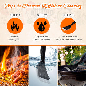 KINYFY outdoor grill cleaning accessory kit keeps your grill ready