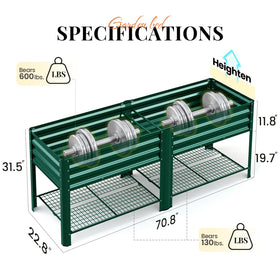 KING BIRD sturdy 600 lb capacity keeps heavy planters stable.