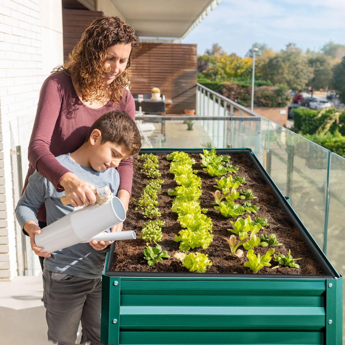 King Bird raised bed height of 31-5 inches reduces bending for back-friendly gardening