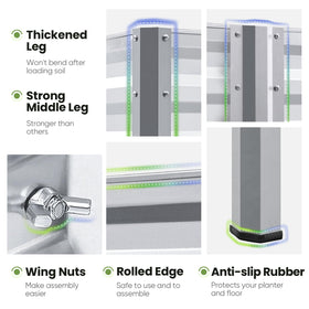 King Bird easy assembly with butterfly nuts for fast setup.