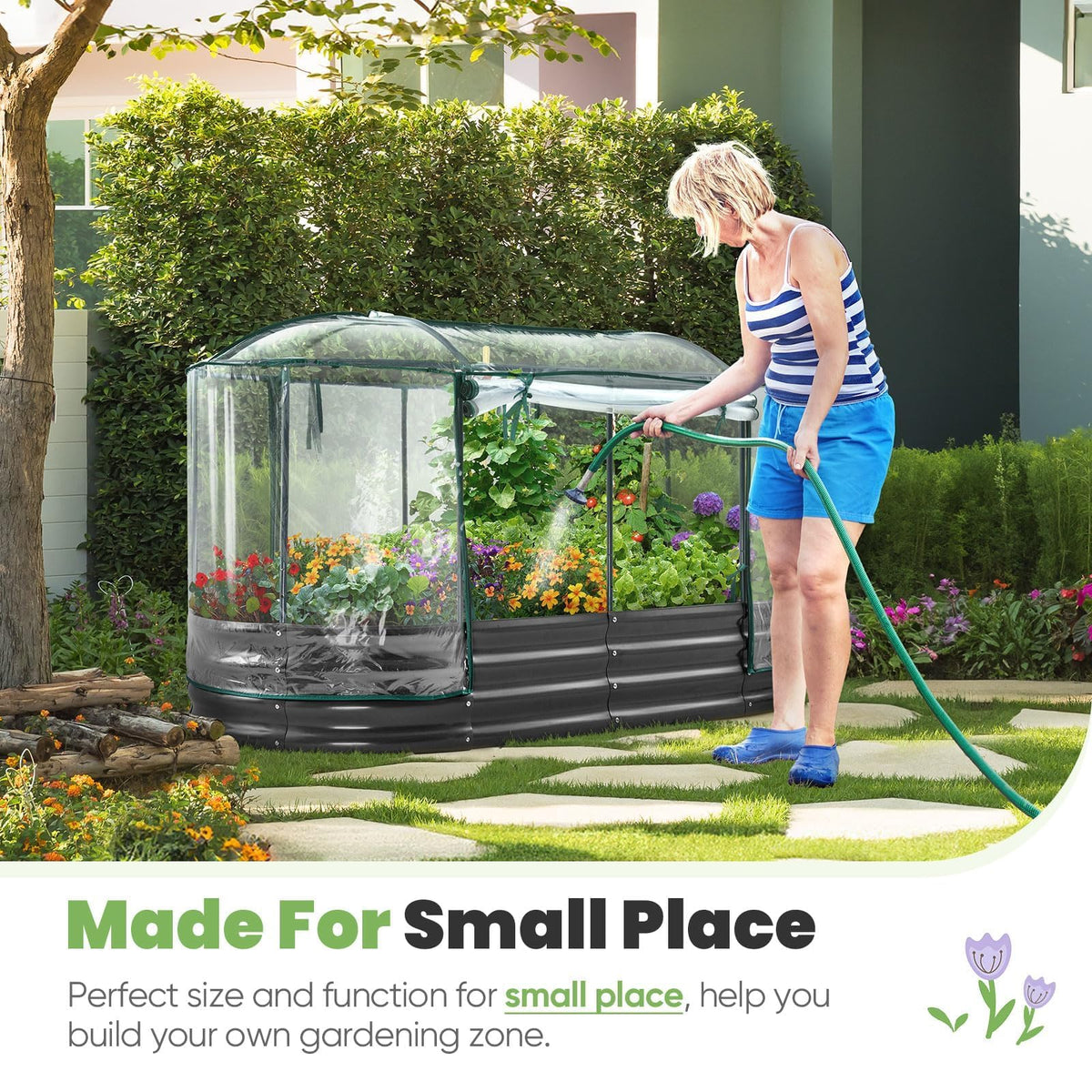 KING BIRD extended cover edges secure the bottom against small animals.