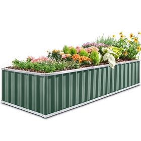 King Bird galvanized raised garden bed shows 18-inch depth for deep-rooted vegetables