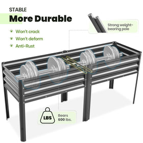 KING BIRD galvanized steel frame shows rust-resistant, durable outdoor construction.