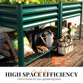 KING BIRD galvanized steel planter texture highlights a durable, rust-resistant frame.