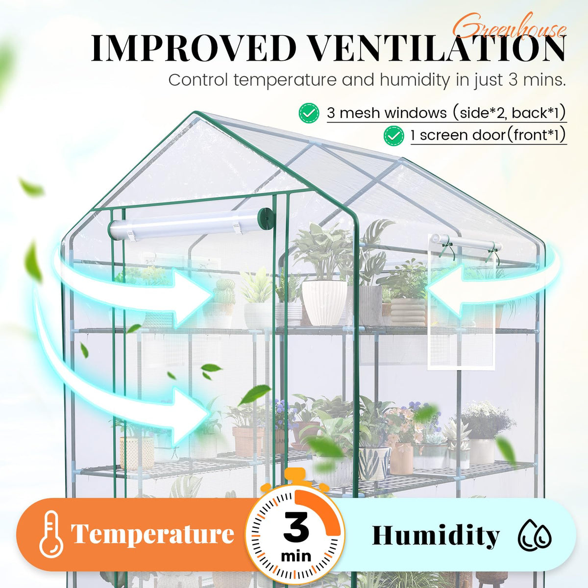 King Bird greenhouse roll-up door demonstrates convenient access and temperature management