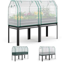 King Bird large raised garden bed with cover netting protecting plants while allowing airflow