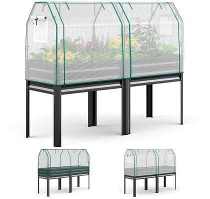 King Bird large raised garden bed with cover netting protecting plants while allowing airflow