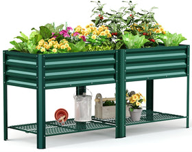 KING BIRD large raised garden bed with legs and shelf for easy access.
