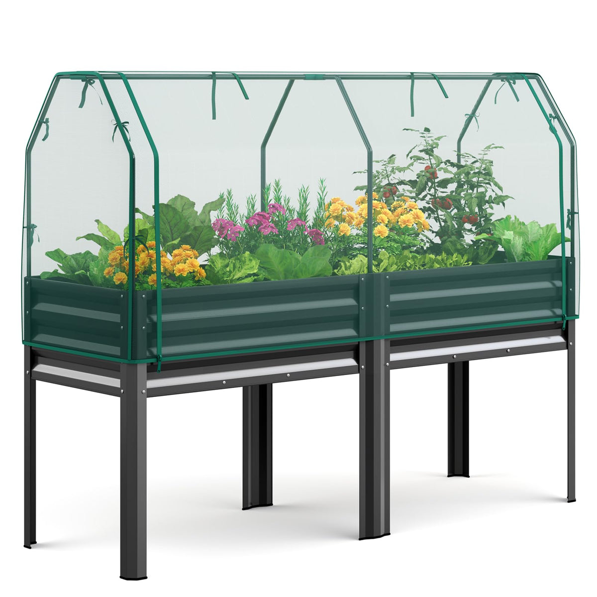 KING BIRD raised bed netting protects crops while promoting airflow.