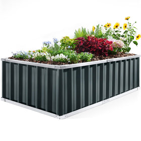 KING BIRD raised garden bed 68 x 36 x 18 in shows a sturdy galvanized frame.