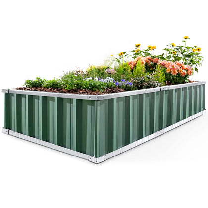 King Bird raised garden bed 68x36x12 with durable steel frame
