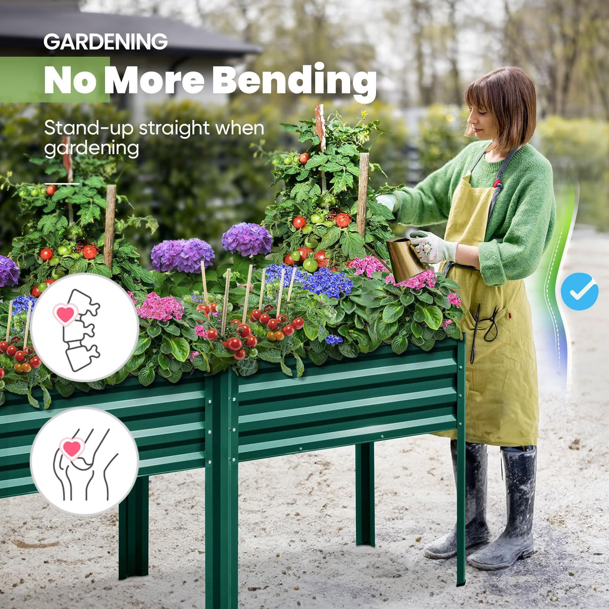 King Bird raised garden bed with 80 gallons soil capacity supports thriving plantings